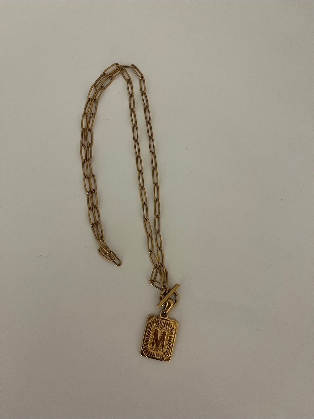 Gold Initial 'M' Pendant Necklace - Women Jewelry